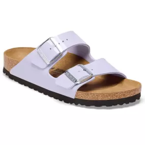 Birkenstock Arizona Patent Purple Fog Birko-Flor Narrow Fit