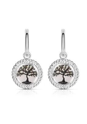 Celtic Tree Of Life Earrings - Silver