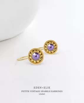 EDEN   ELIE Petite Vintage Sparkle drop earrings - Violet