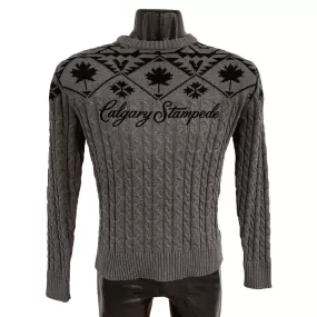 Maple Leaf Cable Knit Calgary Stampede Sweater