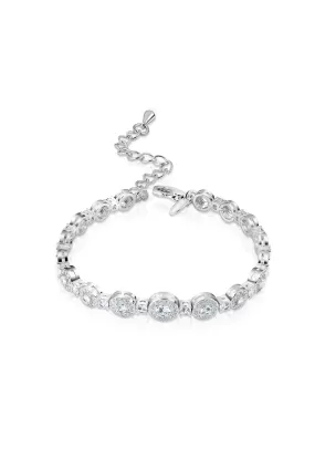 Petite Cubic Zirconia Bracelet - Silver